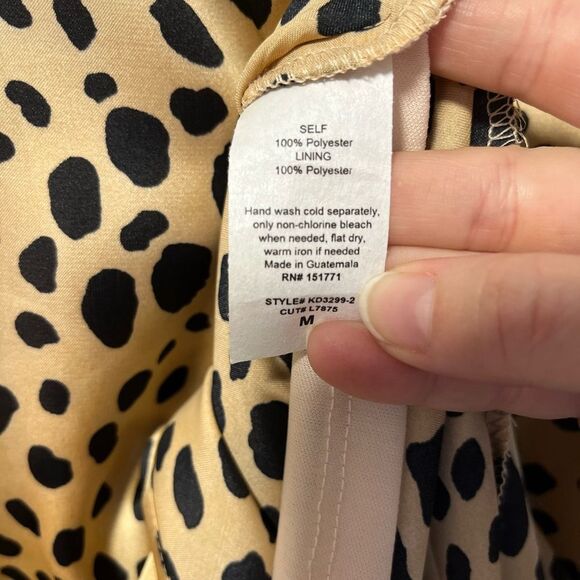 NWT Le Lis spotted cheetah animal print slip dress with adjustable straps size M - Picture 5 of 7